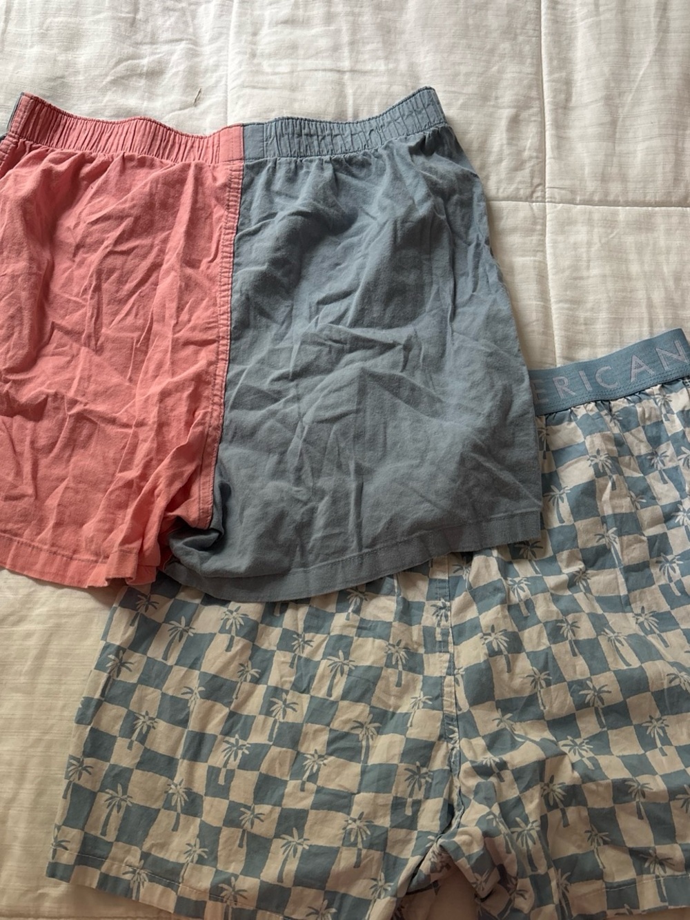 American Eagle Outfitters Two-Tone Pink and Blue Men’s Shorts